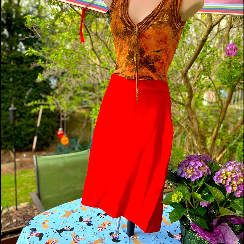 Sexy Red body con Lycra skirt